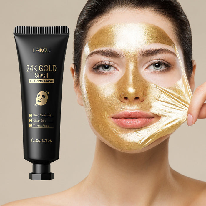 :
“Gold Foil Snail Peel-Off Mask – Hydrating & Brightening (50g)”