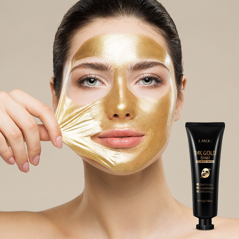:
“Gold Foil Snail Peel-Off Mask – Hydrating & Brightening (50g)”