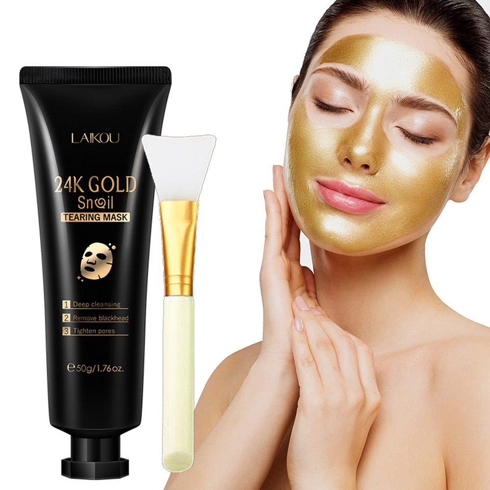 :
“Gold Foil Snail Peel-Off Mask – Hydrating & Brightening (50g)”