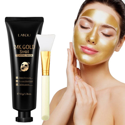:
“Gold Foil Snail Peel-Off Mask – Hydrating & Brightening (50g)”