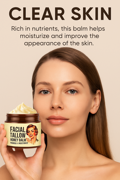 Natural Facial Tallow & Honey Balm – Deep Moisturizing (120g)